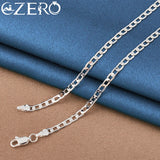 925 Silver Necklace 4MM Chain 16-30 Inches Wedding Party Jewelry Gift