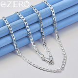 925 Silver Necklace 4MM Chain 16-30 Inches Wedding Party Jewelry Gift