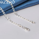 925 Silver Necklace 4MM Chain 16-30 Inches Wedding Party Jewelry Gift