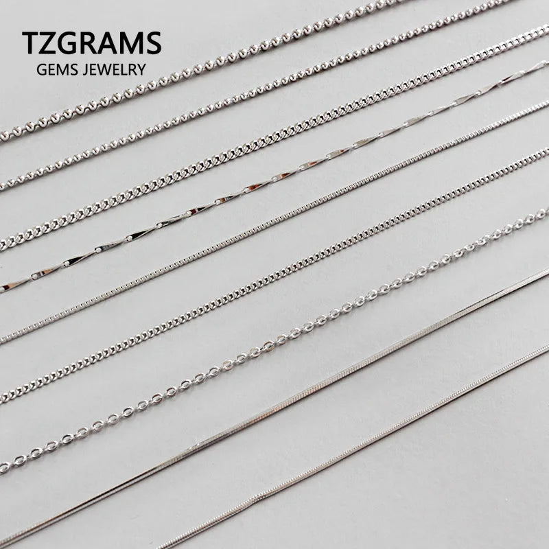 925 Silver Necklace Women Beads Cross Side Melon Seeds Chain