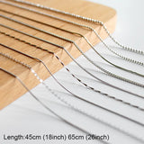 925 Silver Necklace For Women Snake Bone Box Side Melon Seeds Chain