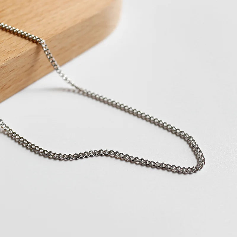 925 Silver Necklace For Women Snake Bone Box Side Melon Seeds Chain