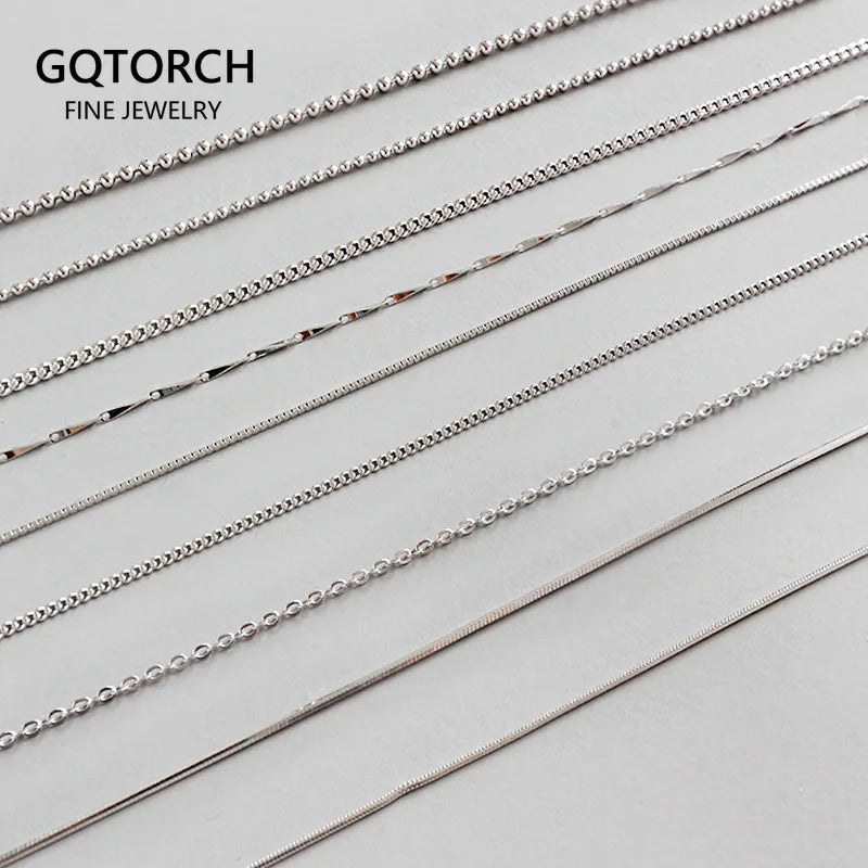 925 Silver Necklace For Women Snake Bone Box Side Melon Seeds Chain