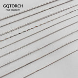 925 Silver Necklace For Women Snake Bone Box Side Melon Seeds Chain