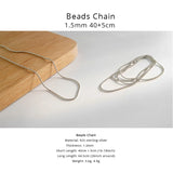925 Silver Necklace For Women Snake Bone Box Side Melon Seeds Chain