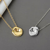 925 Silver Circle Necklace Women Sterling Silver Fine Jewelry