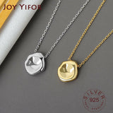 925 Silver Circle Necklace Women Sterling Silver Fine Jewelry