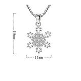 925 Silver Snowflake Zirconia Necklace for Women Chain Link Chain