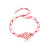 925 Silver Handcuff Bracelet Necklace Menottes Jewelry