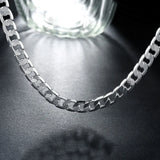 925 Silver Necklace High Jewelry 40-60cm 8MM Chain Solid Wedding Christmas