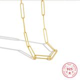 925 Sterling Silver Necklace INS Niche Chain Choker