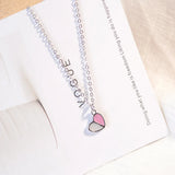 925 Silver Necklace Ice Cream Heart Chain for Women Girl Good Gift