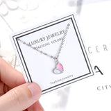 925 Silver Necklace Ice Cream Heart Chain for Women Girl Good Gift