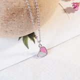 925 Silver Necklace Ice Cream Heart Chain for Women Girl Good Gift