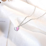 925 Silver Necklace Ice Cream Heart Chain for Women Girl Good Gift