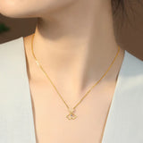 925 Silver Necklace with Hetian Jade Ginkgo Leaf Pendant
