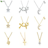 925 Silver Necklace Cross Pendant High Jewelry Wedding Party Gift