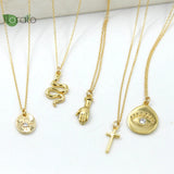 925 Silver Necklace Cross Pendant High Jewelry Wedding Party Gift
