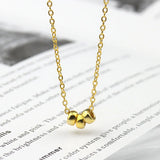 925 Silver Ladies 3 Circle Necklace Round Silver Jewelry