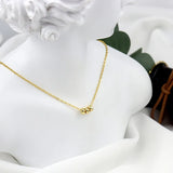 925 Silver Ladies 3 Circle Necklace Round Silver Jewelry