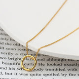 925 Sterling Silver Circle Shape Necklace for Ladies, Round Design