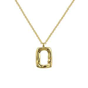 925 Silver Necklace Square Shape Sterling Silver Jewelry