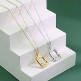 925 Silver Necklace Square Shape Sterling Silver Jewelry