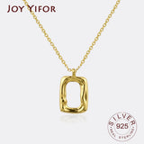 925 Silver Necklace Square Shape Sterling Silver Jewelry