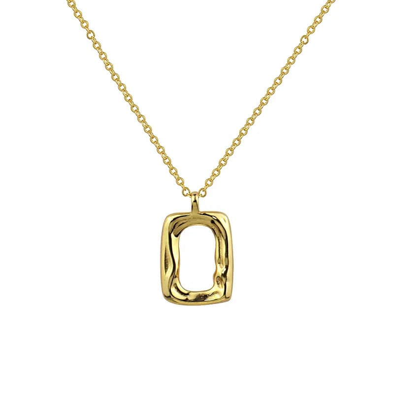 925 Silver Necklace Square Shape Sterling Silver Jewelry