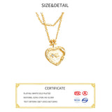 925 Sterling Silver Necklace Ladies Double Layers Necklace Circle Shape