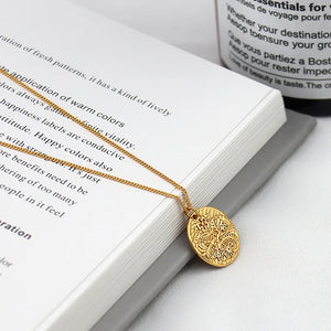 925 Silver Moon Necklace Round Pendant