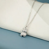 925 Silver Necklace Little Bear Pendant Necklace For Women
