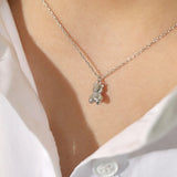925 Silver Necklace Little Bear Pendant Necklace For Women