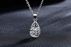925 Silver Love Angle Tear Opal Necklace for Women
