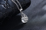 925 Silver Love Angle Tear Opal Necklace for Women