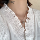 925 Silver Heart Pendant Necklace Romantic Chain Fine Jewelry 925