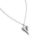925 Silver Necklace Love Heart Pendant 18k Female Jewelry