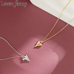 925 Silver Necklace Love Heart Pendant 18k Female Jewelry