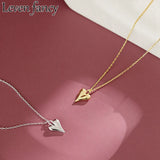 925 Silver Necklace Love Heart Pendant 18k Female Jewelry