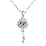925 Silver Mosson Drill Pendant Key Necklace