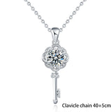 925 Silver Mosson Drill Pendant Key Necklace