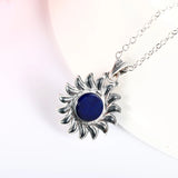 925 Silver Necklace with Lapis Lazuli Pendant for Women