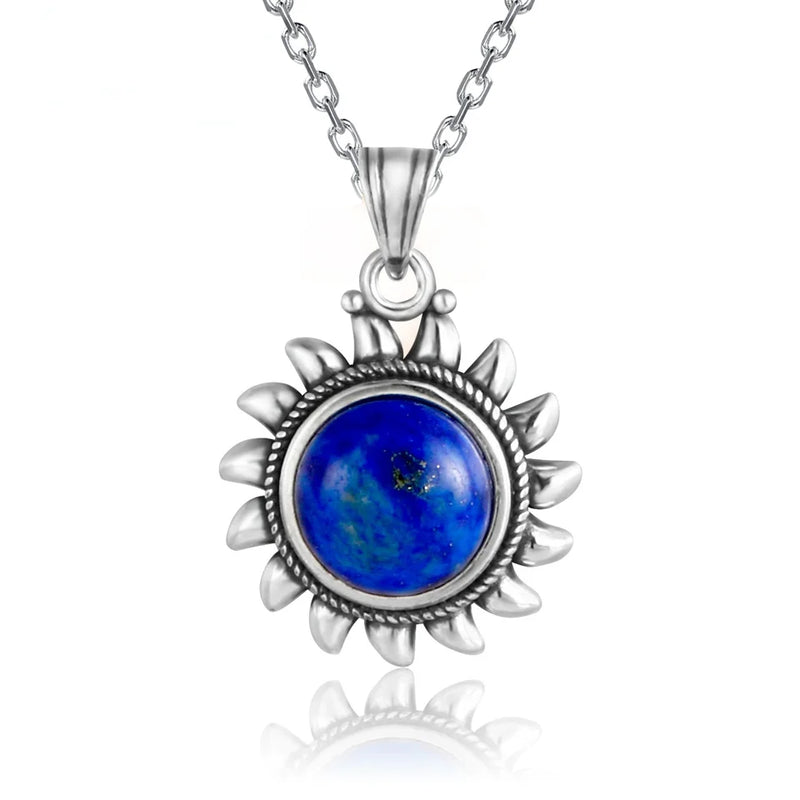 925 Silver Necklace with Lapis Lazuli Pendant for Women