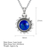 925 Silver Necklace with Lapis Lazuli Pendant for Women