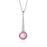 925 Silver Rhodochrosite Pendant Necklace for Women