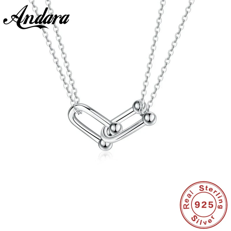 925 Silver Horseshoe Necklace Charm