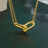 925 Silver Horseshoe Necklace Charm