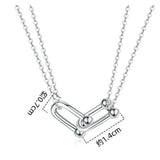 925 Silver Horseshoe Necklace Charm