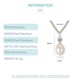 925 Silver Necklace with Zircon & Pearl