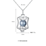 925 Silver Necklace Pendant Natural Pearl Fine Jewelry Woman Single Necklaces